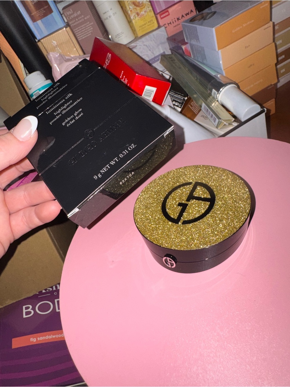 Giorgio Armani Gold Glitter Compact Cushion